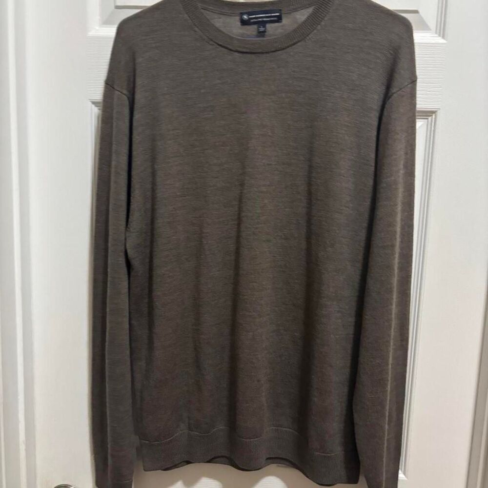 Hart-schaffner-marx Men's Brown and Grey Jumper